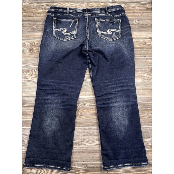 Silver Jeans Suki Denim Capri Blue Jeans Stretch Distressed Women's Plus Size 20 - Picture 3 of 12